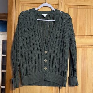 Haven well within  Green Knit Cardigan Sweater